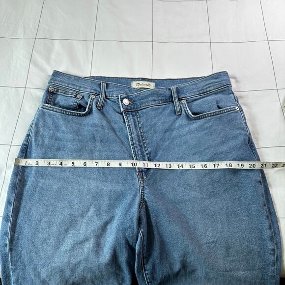 Madewell Jeans Women 32 Blue Perfect Vintage Crossover Waist Straight Leg Denim - Picture 9 of 13